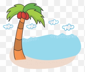 Palm Vector Graphics Free Pictures - Transparent Beach Cartoon Png,Beach Png