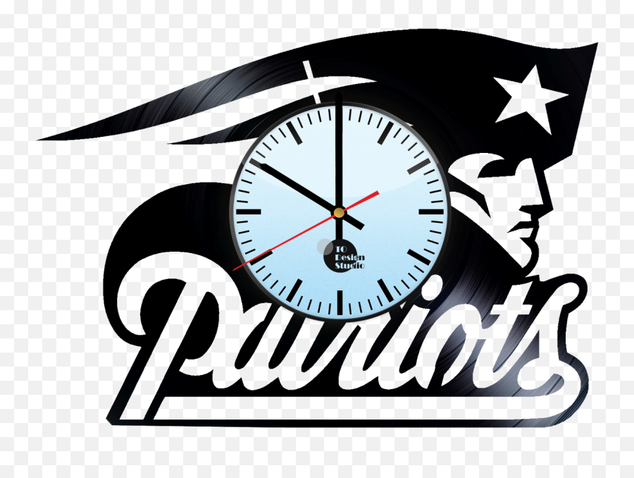 New England Patriots Logo Vector Handmade Vinyl Record Wall Clock Fan Gift - New England Patriots Png,Superman Logo Vector