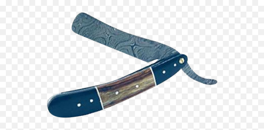 Damascus Straight Razor Steel Blade And Horn Wood Handles In 7 Different Styles - Belt Png,Straight Razor Png