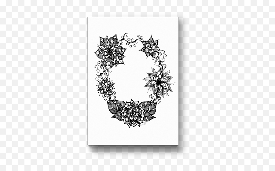 Wreath Poster - Matte Paper Wolff Designshop Illustration Png,White Wreath Png