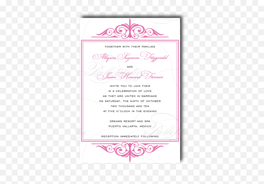 Download Hd Allyson Ordered The Flourish Invitation Suite In - Wedding Png,Scrollwork Png