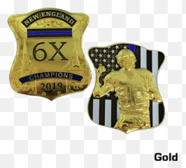 Gold Tom Brady New England Patriots Challenge Coin Boston Police - Uniform Png,Tom Brady Png