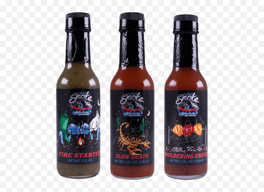 Download Rising Smoke Slow Death Hot Sauce Png Image With No - Rising Smoke Fire Starter Hot Sauce,Hot Sauce Png
