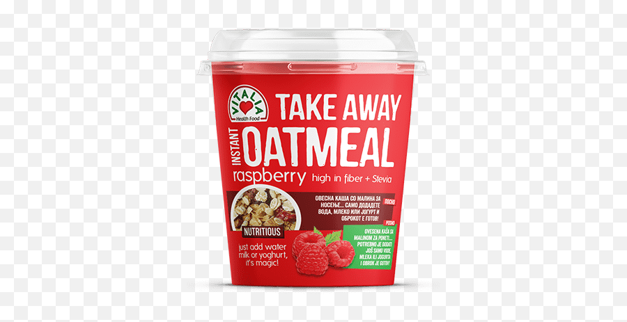 Takeaway Oatmeal Raspberry Myessentials - Vitalia Oatmeal Png,Oatmeal Png