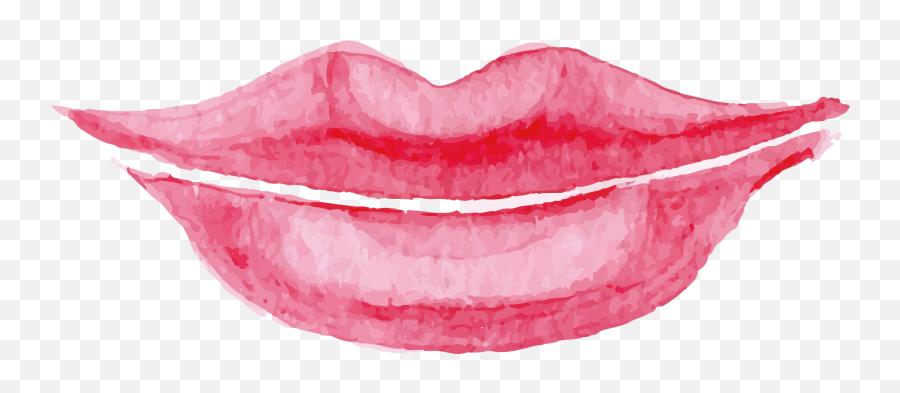Lip Watercolor Painting Cartoon Png Lips Transparent Background