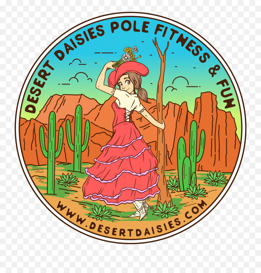 Desert Daisies Pole Fitness Classes In - Drawing Png,Stripper Pole Png