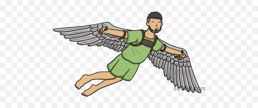 Daedalus With Wings Illustration - Daedalus Wings Png,Cartoon Wings Png