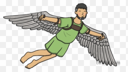 Daedalus With Wings Illustration - png