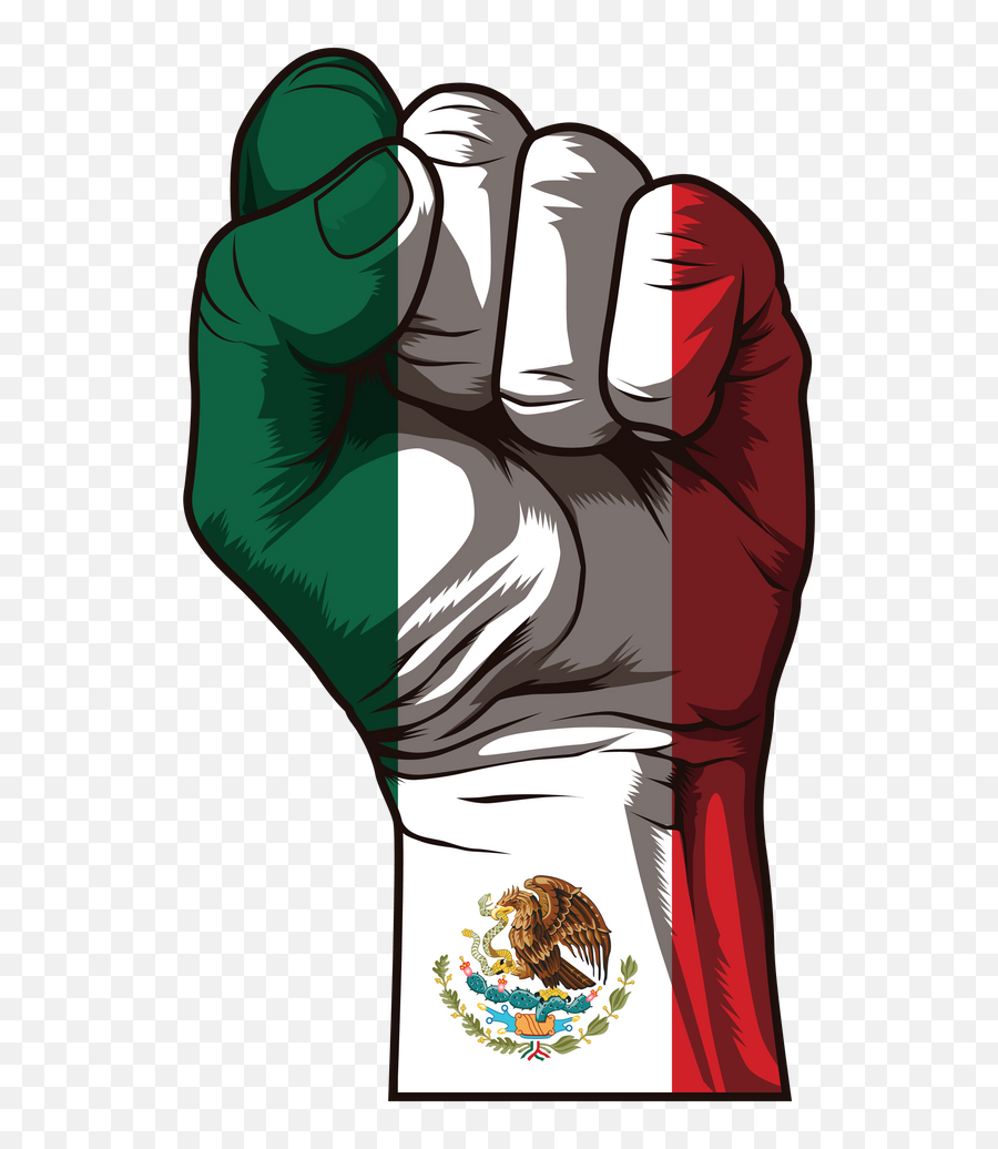 Pin - Mexican Flag With Fist Png,Mexico Flag Png