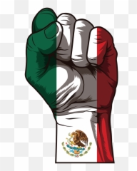 Pin - Mexican Flag With Fist Png,Mexico Flag Png