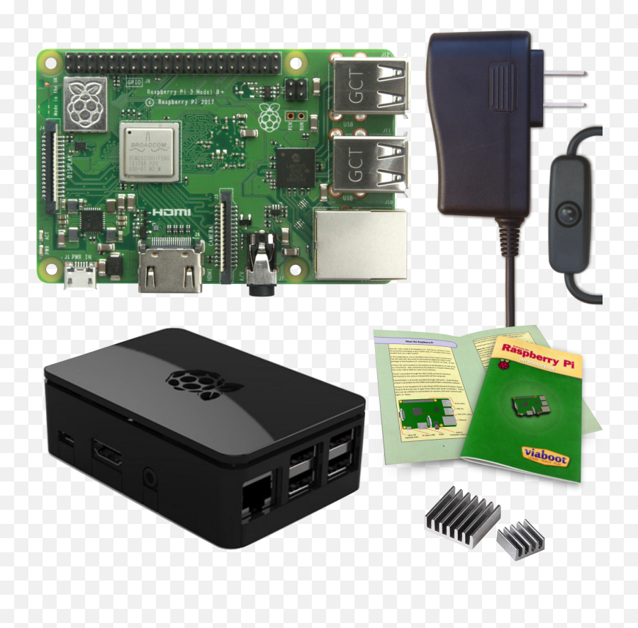Download Viaboot Raspberry Pi 3 B Power Kit With Premium - 2b En 3b Premium Behuizing Rs Zwar Png,Raspberry Pi Png