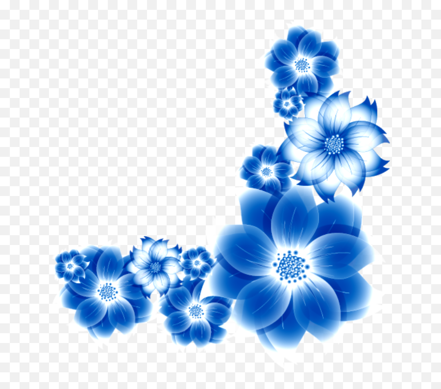 Flower Frame Png Blue Flowers Paper Framed - Blue Flower Oval Frame Png,Blue Flowers Transparent