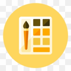 Makeup Free Icon Of Kameleon Yellow Round - Language png