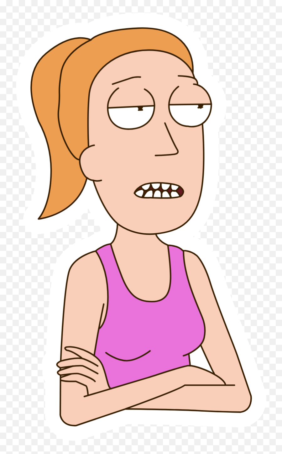 Rick And Morty Summer Smith Crossed - Rick And Morty Summer Smith Png,Mr Meeseeks Icon