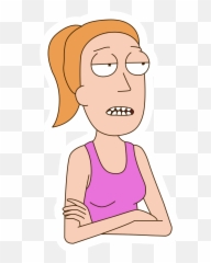 Rick And Morty Summer Smith Crossed - png