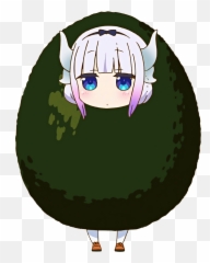 Transparent Dragon Avocado Miss Kobayashiu0027s Maid - Kanna Chibi png