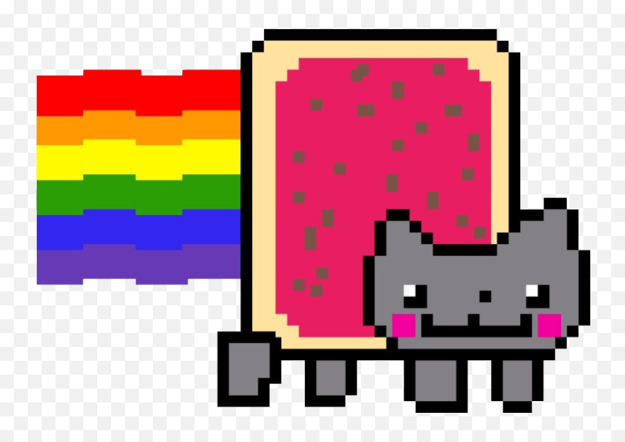 Nyan Cat Transparent Background - Apple Face Id Icon Png,Cat With Transparent Background