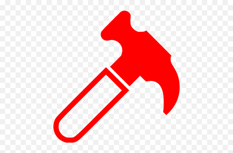 Red Hammer 2 Icon - Free Red Hammer Icons Red Hammer Icon Transparent Png,Mallet Icon