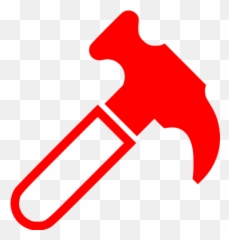 Red Hammer 2 Icon - Free red icons Hammer Icon Transparent png