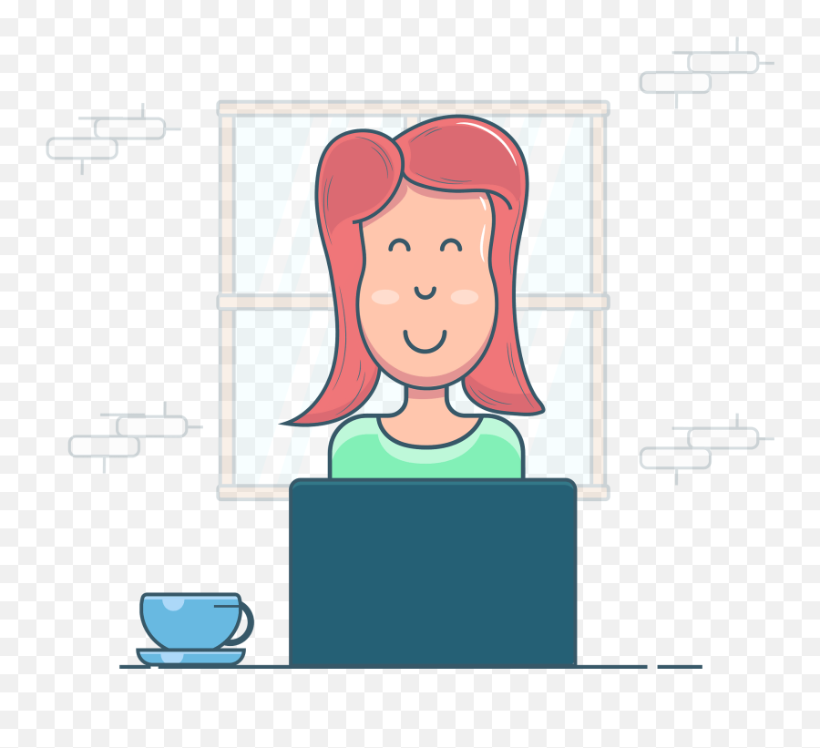 Working Girl Table Pc Computer Clipart Free Download - Dibujo Trabajar En Oficina Png,Working Woman Icon