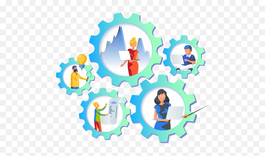 Working People Illustrations Images U0026 Vectors - Royalty Free Sharing Png,People Working Icon