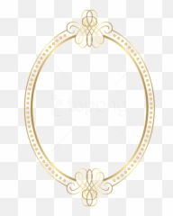 Border Frame Gold Clipart Png Photo - Transparent Oval