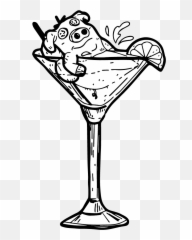Menu U2014 Three Blind Pigs - Champagne Stemware Png,Pig Png