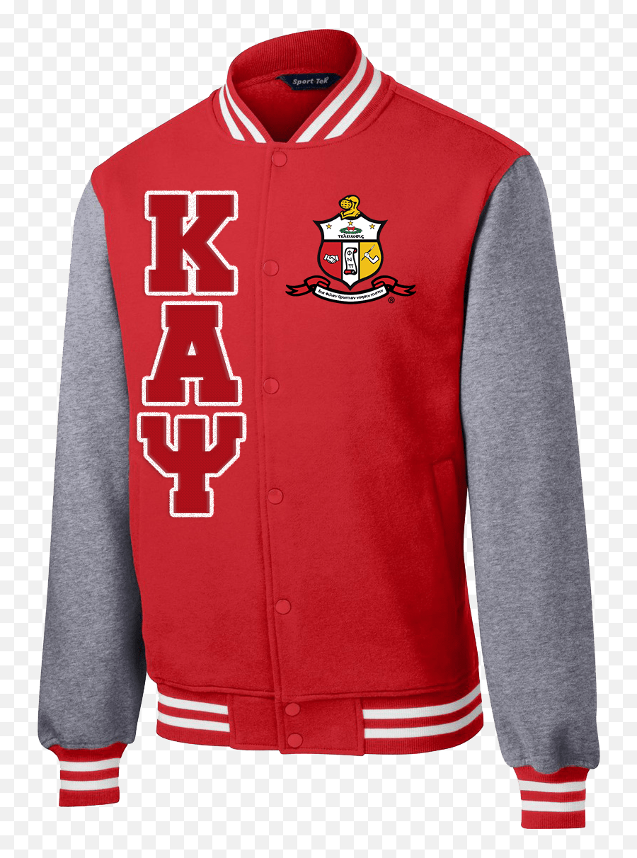 Kappa Alpha Psi Varsity Fleece Jacket Letters Greek - Fleece Jacket Png,Kappa Png