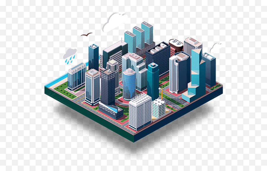Download Hd Office Clipart Commercial Building - Isometric Isometric Building Png,City Building Png