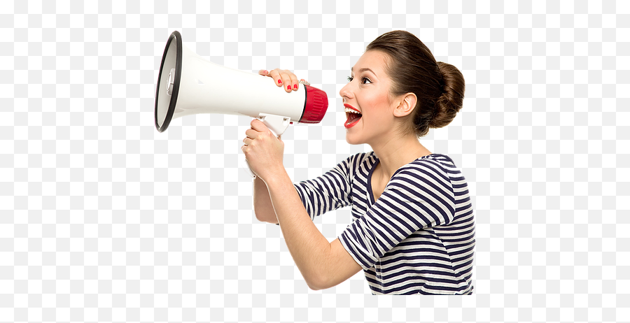 Digital Marketing Company Shout It Home - Person With A Megaphone Png,Megaphone Png