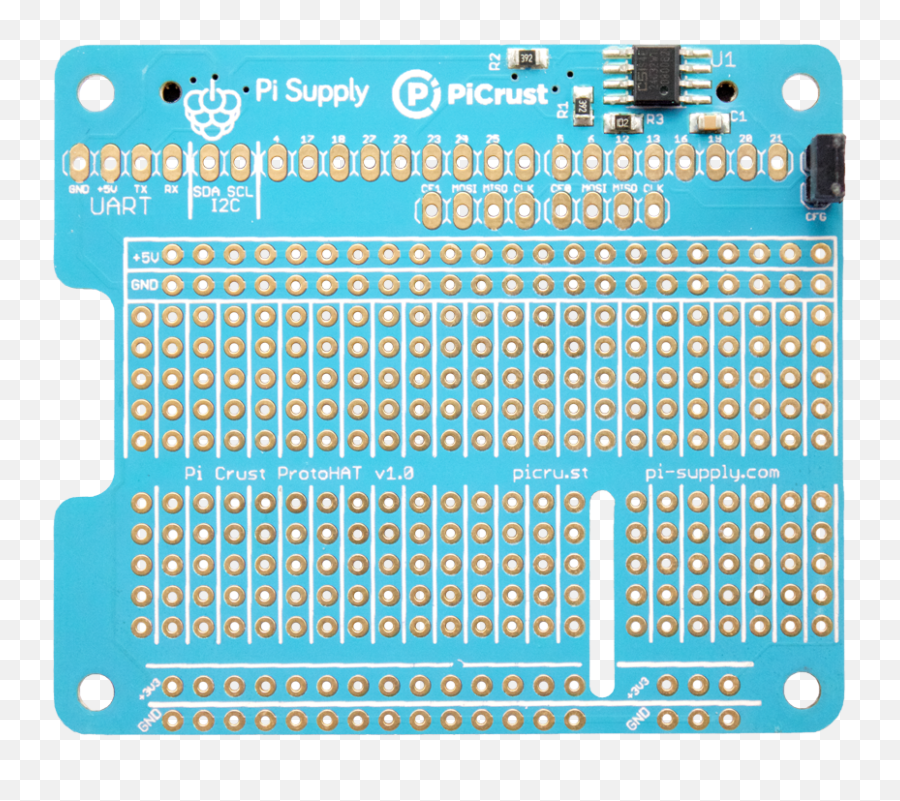 Pi Crust Protohat - Pi Supply Png,Circuitry Png