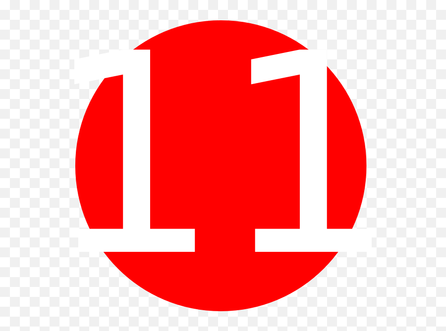 Number 11 Red Background Clip Art - Vector Clip Emblem Png,Red Background Png