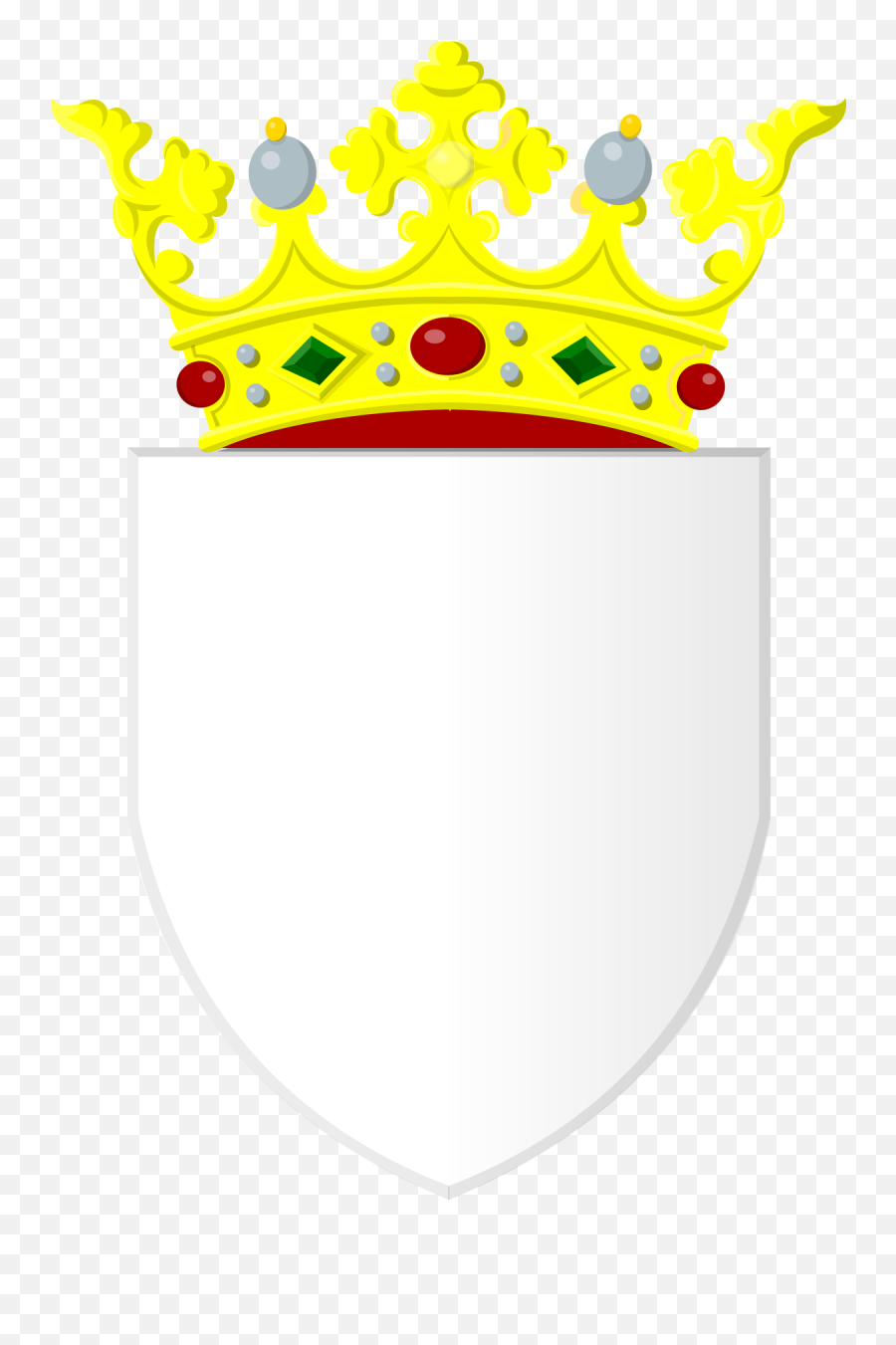 Filesilver Shield With Golden Crown 3svg - Wikimedia Commons Silver Png,Golden Crown Png