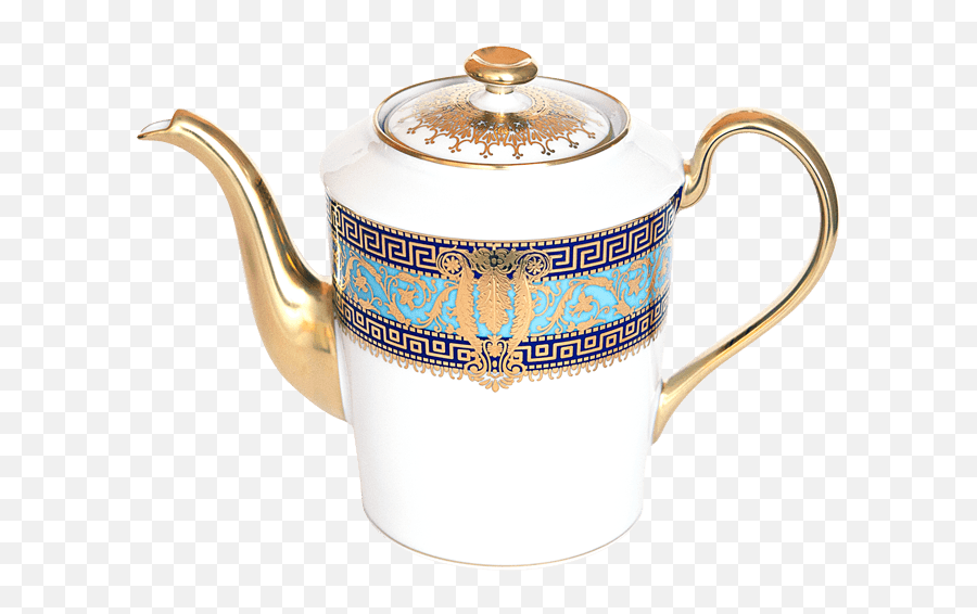 Haviland Salon Murat Blue Coffee Pot Tea Price - Teapot Png,Tea Pot Png
