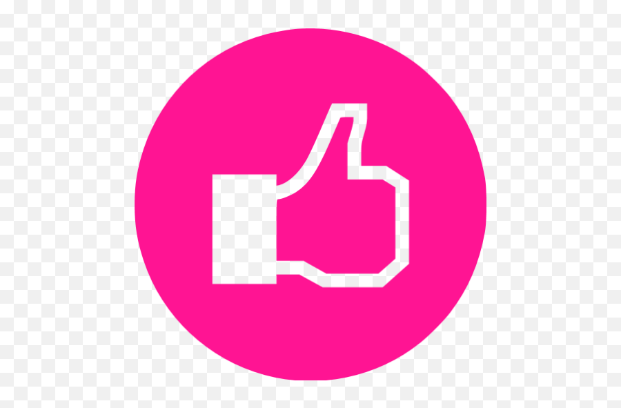 Deep Pink Facebook Like 4 Icon - Like Button Youtube Png,Facebook Like Png