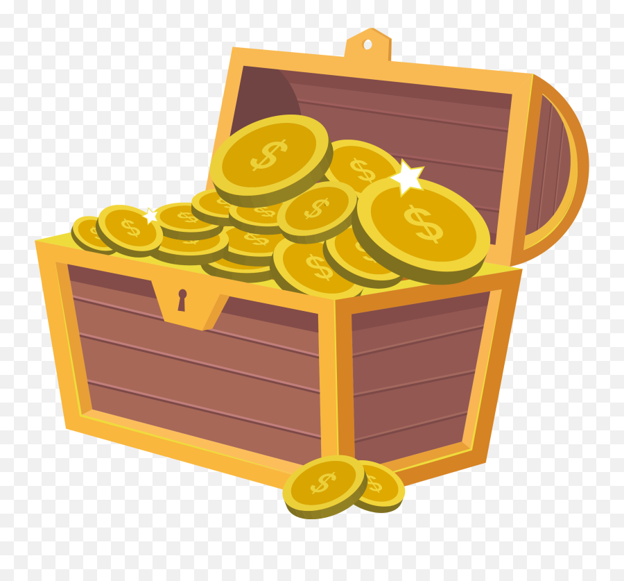 Treasure Chest Filled With Gold Clipart Free Download - Treasure Chest Transparent Background Clipart Png,Money Pile Png