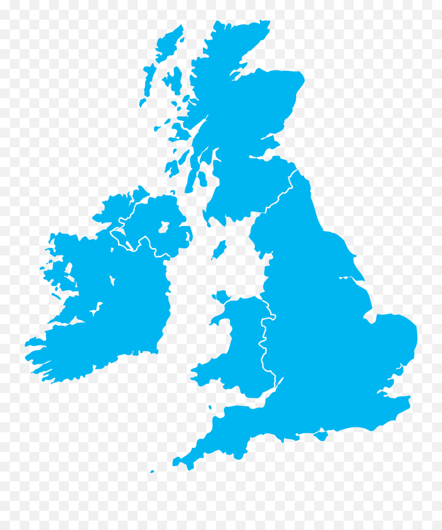 United Kingdom Map Png Transparent - Uk Map White Background,Kingdom Png
