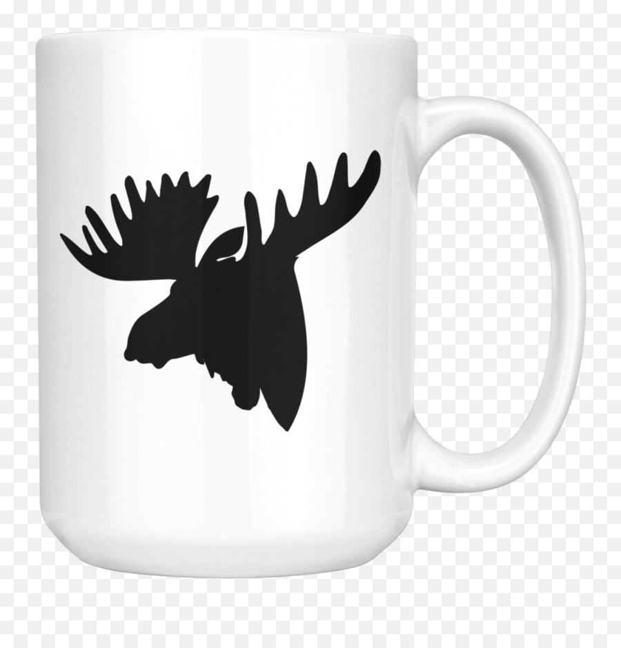 Download Moose Head Silhouette - Silhouette Of Moose Antlers Png,Moose Silhouette Png