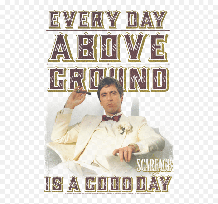 Scarface Above Ground Mens Regular Fit - Imagenes Npg Tony Montana Png,Scarface Png