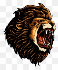 Lion Head Roar Png Picture - Logo Face
