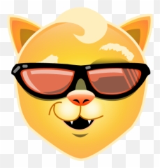 Download Cool Cat Png - Cool Cat Emoji,Cat Emoji Png