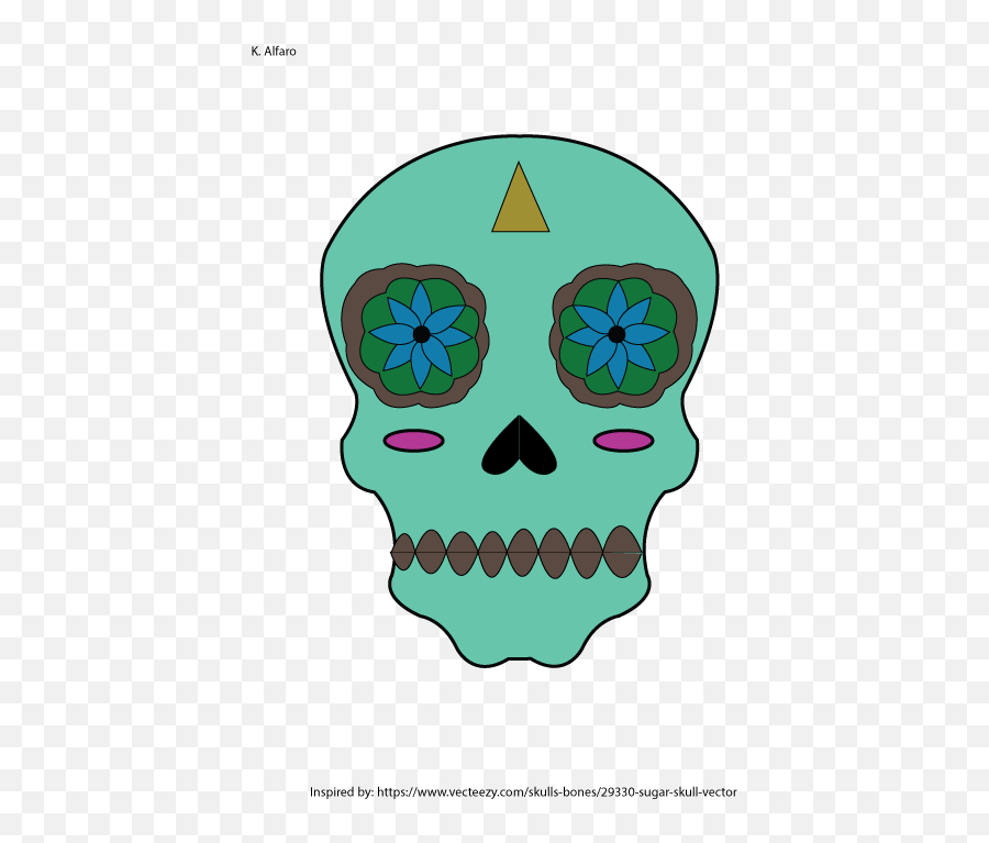 Skull Vector Png - I Created This Sugar Skull Last Week For Dot,Skull Vector Png
