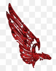 Eagle Wing Red Image - Tattoo Wings Png Transparent