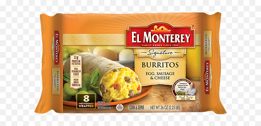 El Monterey Breakfast Burritos Recalled - El Monterey Signature Burritos Egg Sausage Cheese Png,Burritos Png