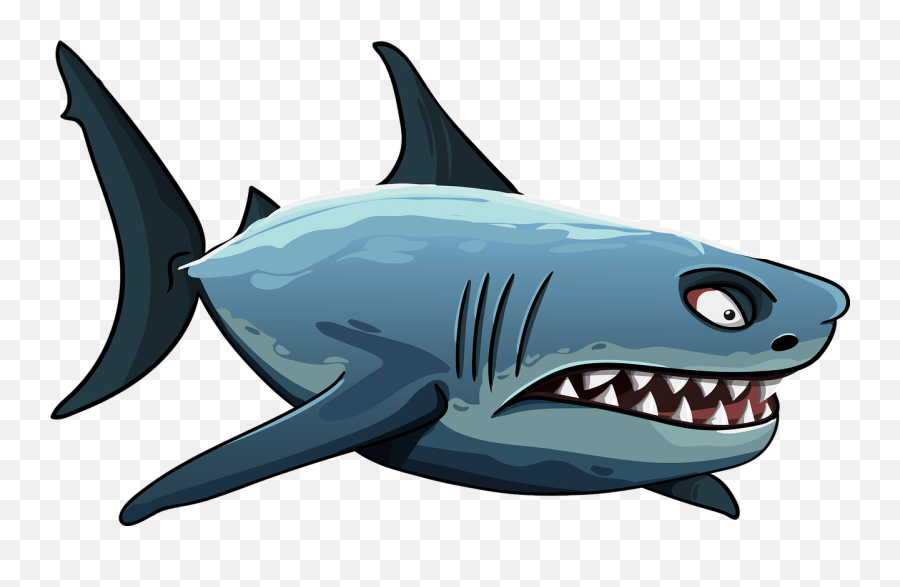 Shark Jaw Teeth Predator Mouth Dangerous - Shark Cartoon Sharks Png,Shark Teeth Png