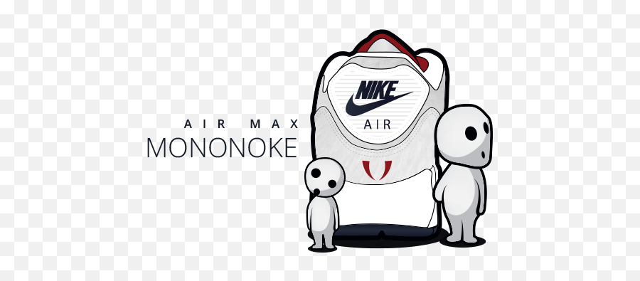 Studio Ghibli X Nike - Airmax Mononoke On Behance Dot Png,Studio Ghibli Logo
