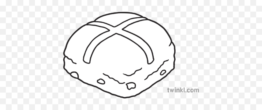 Individual Hot Cross Bun Traditional - Broken Chair Clipart Black And White Png,Cross Clipart Black And White Png