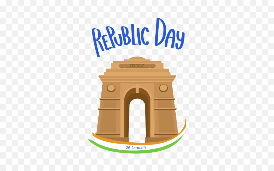 Happy Republic Day India Gate 26 January Png - Transparent,Gate Png