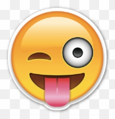 Wink Smiley Emoticon Tongue Emoji - smiley png download Faces