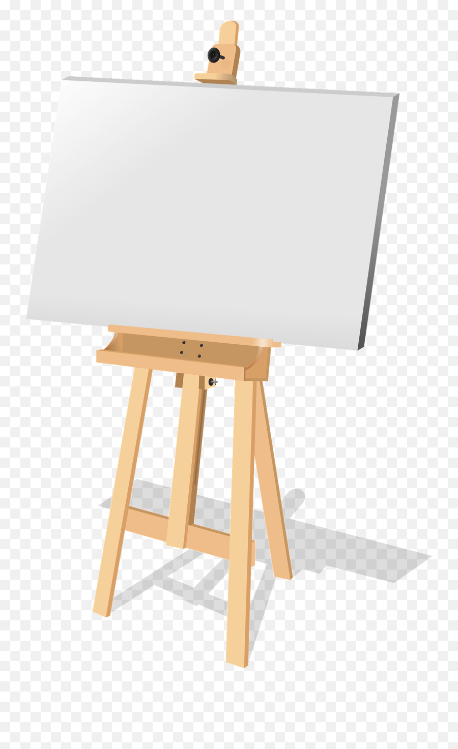 Art Easel With Blank Canvas Clipart Free Download - Transparent Paint Canvas Png,Easel Icon Png
